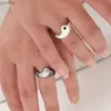 Sonneries de couple 2 Anneaux créatifs Yin Yang Bagua avec une simple huile de métal Tai Chi Sett Matching Ring Best Friend Jewelry Gifts for Men and Women WX