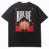 Marca de moda masculina americana yee casual rhude rhude real redond round roue shrega shirt de luxo tshirts de luxo hop streetwear tshirts