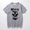 Herren-T-Shirts 2024 Mode Neue Herren Hip-Hop Punk-Schädel Misfits Marke Cotton Kurz-Slve T-Shirt Cooles Design Männlicher Sommer Basic Tops T240506