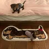 Carpets Long Tufting Dog Bedroom Rug Cartoon Animal Dachshund Carpet Bathroom Foot Pad Bath Mat Doormat Aesthetic Home Kids Room Decor