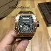 Montres automatiques Mécanique pour hommes montre RM Wristwatch Mill Wine Barrel Watch Millr RM69 Série Automatique mécanique rose Gold Black Rassette Black Men