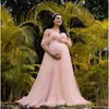 Maternity Dresses Off Shoulder Lace Maternity Dress for Photoshoot Pregnancy Dresses Pregnant Womens Gown Photography Props Photo Shoot T240510