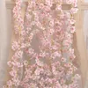 Decorative Flowers Wreaths Tenvity 180CM Sakura Artificial Flowers Vine Wedding Garden Arch Home Party Decoration Christmas Bridal Fake Silk Cherry Blossom