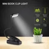 Mini LED BOOK NACHT LICHT TABEL LAMP Oogbescherming Verstelbaar Clipon Desk Batterij Powered Flexible Study Slaapkamer Lezen 240508