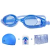 Adult 4-piece/set -1.5 to -8.0 Myopia swimming goggles prescription waterproof and anti fog swimming goggles diode diving transparent goggles 240506