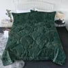 Conjuntos de roupas de cama Golden Green Folhas Consolador com 2 Shams Forest macio aconchegante