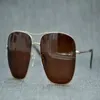 Fashion Mau1 J1m Sports Sunglasses J774 Driving Car Polarized Rimless Lenses Outdoor Super Light Glasses Buffalo Horn With Case 266A