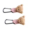 Peças de carrinho de bebê Conjunto de 2pcs Adorável urso bebê gancho caroz de couro pu pu