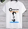 T-shirty męskie pół życia 2 Aperture Science Game Cotton Unisex T-shirt Hot Fashion Travel T-Shirt Męskie ubranie męskie HARAJUKU D240509