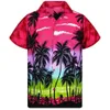 Casual shirts voor heren nieuwe zomer shirts heren oversized strandheren shirt korte slev kokosnoot trint mode Hawaiian tops heren kleding t240507