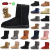 Hoogwaardige Australia Classic Shoes Mini Designer Boots Platform Ugglie Sheep Wool Dames Boot Girl Ug Casual goedkoop modeweer sneeuwkastanje luxe 36-45