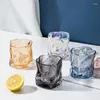 Water Bottles 200ml Irregular Cup Twist Glass Mug Korean INS Transparent Whiskey Waterbottle Coffee Origami Milk Lead-free