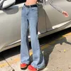 Femmes Jeans Classic Flare Femmes Vintage High Waist Denim Pants Streetwear Printemps Summer 2024