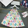 Luxus Baby Rock Schlinge Design Prinzessin Kleid Größe 100-160 cm Kinder Designer Kleidung Buntes Brief Druckmädchen Partydress 24APRIL