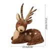 Miniature di paglia Ornamento in erba Ornamento intrecciato Deer di Natale per figurina per animali Dam