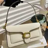 2024 Designer Tabby Tote Bolsa Crossbody Handbag Real Leather Baguete de ombro Espelho de qualidade Satchel clássica de moda quadrada
