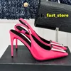 Luxe designer High Heel Shoes For Womens Ladies Dress Casual Office Sneakers Summer Sandles Stiletto Heel puntige tenen glijbanen sandalen