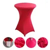 Table Cloth High-end El Wedding Decoration Cocktail Bar Set Solid Color Polyester Round Banquet Elastic