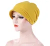 Basker 2024 turban cap för kvinnor vanlig brim hattar stretch kemo förlust huvud wrap beanie casual varm vindtät