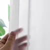 Gardin chiffon fast färg vit gasfönster genomskinlig tyll transparent