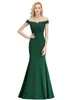 Casual jurken Dark Green Vintage Floral Lace Maxi Mermaid Jurk voor vrouwen Elegant Off Shoulder Female Evening Prom Party Bridal Jurk