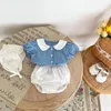 Clothing Sets Summer Baby Boys And Girls Trend Delicate Cute Doll Collar Plaid Top Solid Color All-Matching Bread Pants 2