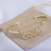 Fashion Loe Series Designer Geometry Charm Bracelets pour femme boucles d'oreilles Gold Hoop Sparkling with Diamonds Bracelet Jewelry Party Gift