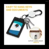 Les clés de clés lourds rétractables de Keychain 4pcs Badge Holder ID Clips (blanc)