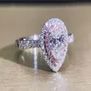 Victoria Wieck Luxury Jewelry Pure 100% 925 STERLLING Silver Drop Water White Topaz CZ Diamond Gemstones Women Wedding Band Ring pour LO 258M