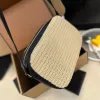 Kadın Tasarımcı Raffias Gym Debriyaj Çantası Luxurys Straw Mini Omuz Sling Çanta Dokuma Çantalar Çapraz Bagaj Çantaları Moda Erkek Zincir Tote