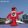 8mH (26ft) Huge Inflatable Lobster with Custom Logo Cartoon Character Model For Crayfish Restaurant Advertising