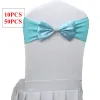 Створки Tiffany Color Lycra Stage Band Band Sash Sash с атласным луком для обложки стула Свадебная вечеринка рождественские украшения