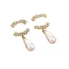 Pendientes de sementales para el diseñador de orejas para mujeres 18K Joyas de oro chapadas Mujer Hermosa vintage Bringos Pendientes de diamantes de cristal Regalos de aniversario de colores múltiples Zh015 C4