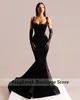 Платья для вечеринок сексуальные черные кружевные аппликации русалка с двумя перчатками бархатные шнурки свадебные платья одежда