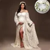 Maternidade vestidos boêmios gestantes roupas fotográficas Bohemian Mulheres grávidas fotografias longas vestidos grávidas vestido T240509