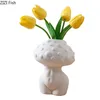 Vases Champignons Figures Vase Vase Céramique Fleurs Pots Desk Decoration Arrangement floral Creative Floral Room Decor esthétique