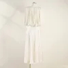 Women's Two Piece Dress pleated top with white skirt