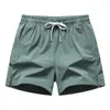 Men's Shorts Man Pants Sportswear Summer Sports Drawstring Lining Ice Silk Male Panties Quick Dry Clothes For