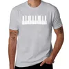 Herrtankstoppar piano skyline t-shirt grafik t shirt sommar topp vanlig vita skjortor män