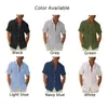 Men's Casual Shirts Summer Top Guayabera Cuban Beach Tees Comfortable Short Sleeve Dress Shirt Ideal Blouse For Warm Weather