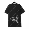 Palm PA 24SS Summer Letter Printing Sketch brak onthoofde Shark T -shirt vriendje geschenk los oversized hiphop unisex korte mouwliefhebbers stijl Tees Angels 2225 iubf