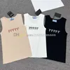 U Neck Sport Top Designer Letter Jacquard Vest Gym Elastic Tanks Top Women Sleeveless Breattable Vests