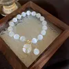 Hochzeitsarmbänder exquisite Opal -Perlen -Armbänder für Frauen elegante glückliche Katzenanhänger Quasten -Bastelarmbänder Freundschaftsgelenk Schmuck Geschenke