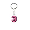 Keychains Lanyards Pink Number Keychain For Classroom Prizes Key Chain Party Favors Gift Birthday Christmas Keyring Suitable Schoolbag Otpu0
