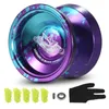 LESHARE YOYO BALL Aluminium Strict Trick Yoyo Balls konkurencyjny prezent z łożyskiem strun i rękawiczki klasyczne zabawki 240509