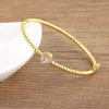 Wedding Armbanden Ins Popular Romantic Heart Bangle manchet voor vrouwen Golden vergulde Crystal Zirkon armbanden Sieraden Wedding Party Gift Groothandel