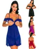 Mujeres encaje y malla sexy opencup babydoll with panty flyway back sleepwear chemise sheer bed hora de cama club vestido sxxl7563238