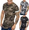 T-shirts à manches courtes décontractées Camou de conception de gradient numérique motif camouflage mince tissu élastique tshirts6664235