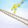 Chains Kuololit Solid Gold Moissanite Necklace For Women 14K 10K 9K Gold 925 Silver Chain Necklace for Engagement Christmas Gifts d240509