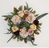 Fleurs décoratives couronnes rose fleurs artificielles pour décaration de mariage de fausses plantes pour la maison de décoration intérieure.